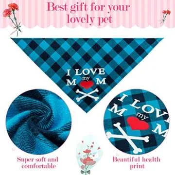 Stylish Plaid Dog Bandanas - Cute Accessories for Pets