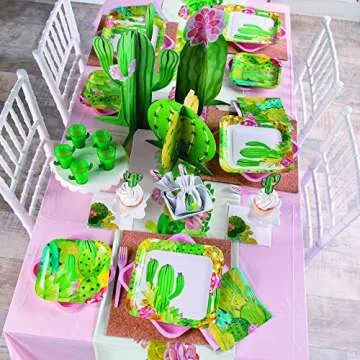 Fun Express Set of 12 Pieces Plastic Cactus Shot Glasses, Each Holds 2 oz, BPA Free Plastic, Fiesta and Cinco de Mayo Party Supplies, Green