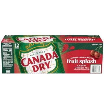 Canada Dry Cherry Ginger Ale Fruit Splash - 12oz Pack of 12