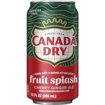 Canada Dry Cherry Ginger Ale Fruit Splash - 12oz Pack of 12