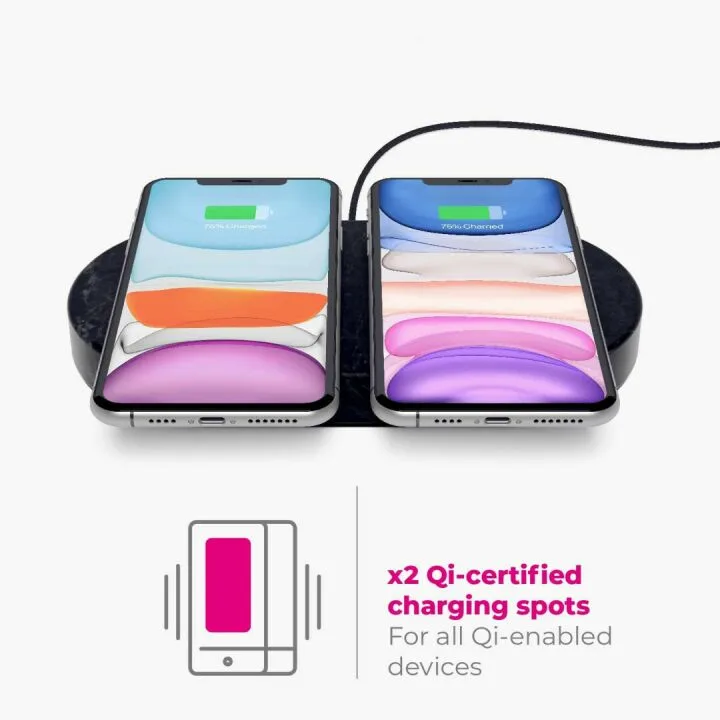 EINOVA Dual Wireless Charging Stone for 2 Phones
