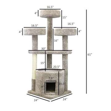 Prestige Cat Trees 130014-Neutral Main Coon Cat House Cat Tree