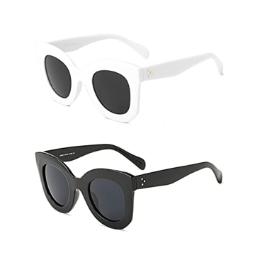 Freckles Mark Butterfly Sunglasses for Women - Trendy Cat Eye Shades