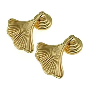 Stylish MOU 4-Pack Golden Pulls Cabinet Knobs for Home