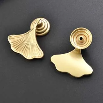 Stylish MOU 4-Pack Golden Pulls Cabinet Knobs for Home