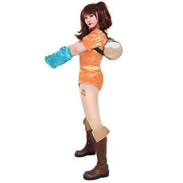 Vibrant Orange Leotard for Women's Cosplay - X-Large