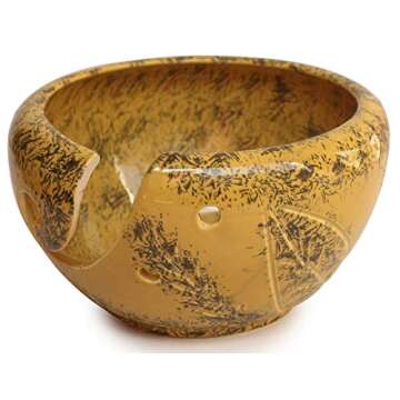 Festive Ceramic Yarn Bowls for Knitting Enthusiasts - 6x4 Inch