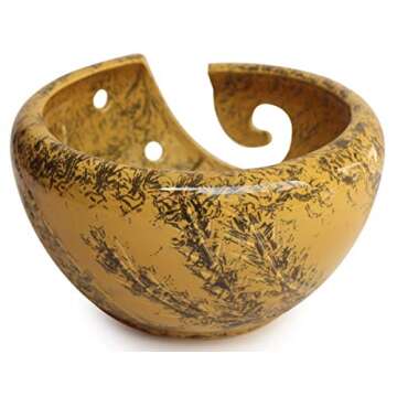 Festive Ceramic Yarn Bowls for Knitting Enthusiasts - 6x4 Inch