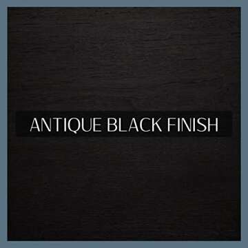 Elrene Home Fashions Serena Single Curtain Rod for Curtains and Drapery with Contemporary Cap Finials, 1-Inch Diameter, 28" - 48" Adjustable Rod, Antique Black