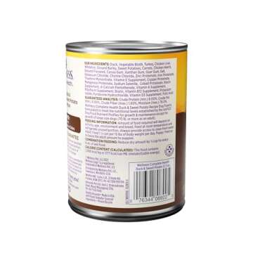 Wellness Complete Health Natural Wet Canned Dog Food, Duck & Sweet Potato, 12.5-Ounce Can (Pack of 1...