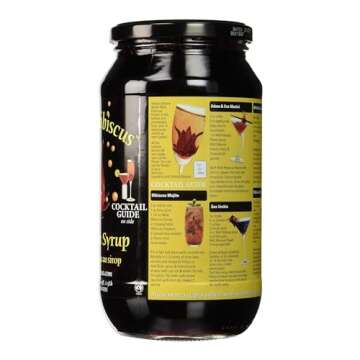 Wild Hibiscus Flowers in Syrup | 50 Edible Flowers Per Jar | Perfect as a Champagne Garnish | 100% N...