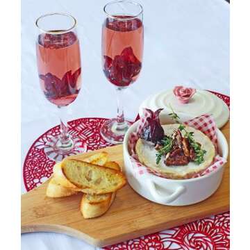 Wild Hibiscus Flowers in Syrup | 50 Edible Flowers Per Jar | Perfect as a Champagne Garnish | 100% Natural, Kosher, Pareve | Use Syrup and Flowers for Desserts and Cocktails, 2.5 lbs