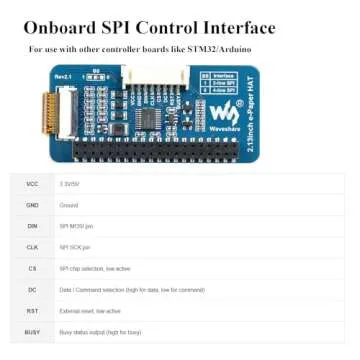 2.13inch E-Ink Display HAT for Raspberry Pi - Low Power