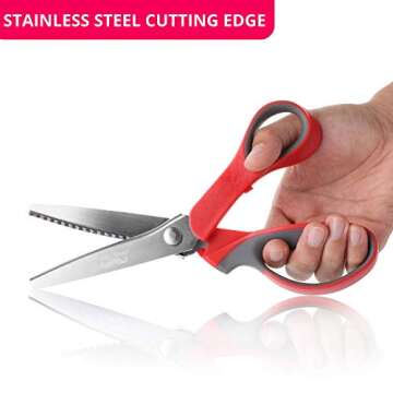 Mr. Pen- Pinking Shears, Zig Zag Scissors, Pinking Shears for Fabric, Decorative Edge Scissors, Pinking Scissors, Scissors with Designs, Jagged Edge Scissors, Sewing Pinking Shears, Crimping Scissors