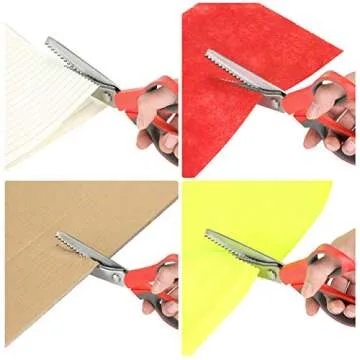 Mr. Pen- Pinking Shears, Zig Zag Scissors, Pinking Shears for Fabric, Decorative Edge Scissors, Pinking Scissors, Scissors with Designs, Jagged Edge Scissors, Sewing Pinking Shears, Crimping Scissors