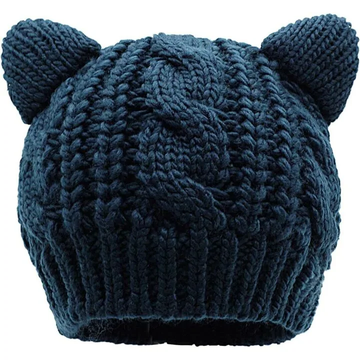 Cute Kitty Ears Beanie for Kids & Teens