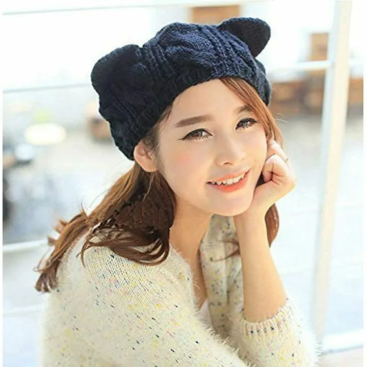 Cute Kitty Ears Beanie for Kids & Teens