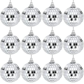 Twavang 12 Pcs 2 Inch Disco Ball Decoration for Parties and Christmas