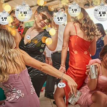 Twavang 12 Mini Disco Balls for Party and Decorations
