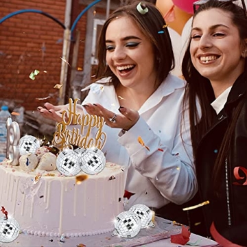 Twavang 12 Mini Disco Balls for Party and Decorations