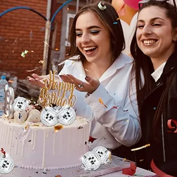 Twavang 12 Mini Disco Balls for Party and Decorations