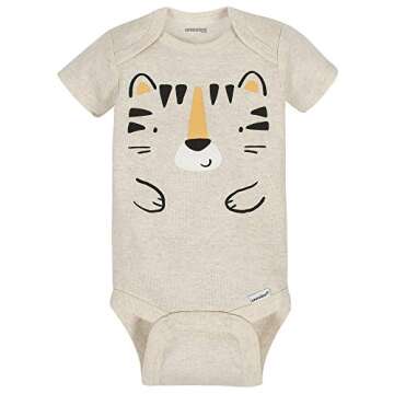 Onesies Brand Baby Boys' 8-Pack Short Sleeve Mix & Match Bodysuits, Dangerously Cute Tiger, 12 Month...