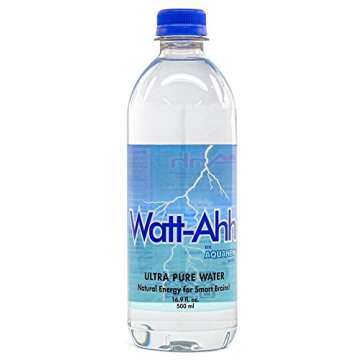 AquaNew’s Watt-Ahh® – Premium Polarized Water for Energy and Health – Case of 24 – 16.9 Oz....
