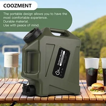 COOZMENT Portable 3.2 Gallon Water Container - BPA Free