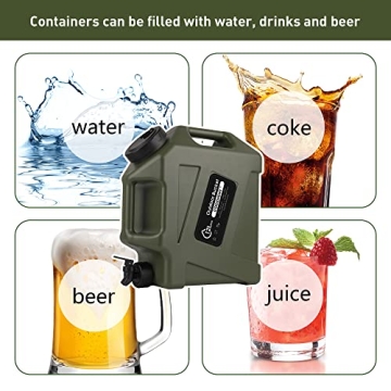 COOZMENT Portable 3.2 Gallon Water Container - BPA Free