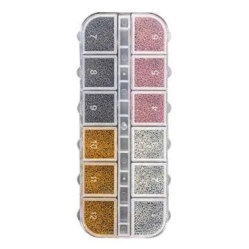 10 Boxes Nail Art Rose Gold Nail Metal Rivets Studs, 3D Nail Punk Star Moon Heart Triangle Square Rivet Gems Decoration Kit, with Curved Tweezer, Pencil Picker (10 BOX A)