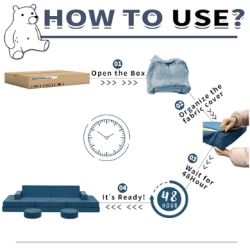 Edbuosy Modular Kids Play Couch - Ultimate 22 Piece Playset