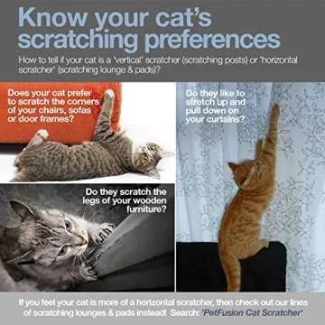 PetFusion 3-Sided Vertical Cat Scratching Post | Available in 18” & 24” | Multiple Angle Cat Scratching Pad; 6 Usable Sides. Scratch; Play; & Perch | 100% Recyclable Cardboard Lounge