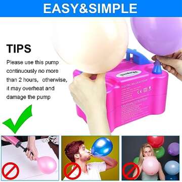 FLSEPAMB Electric Balloon Pump with 81 Accessories Pack