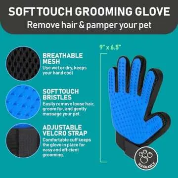 Maxpower Planet Pet Grooming Brush and Gloves Combo - Deshedding Tool