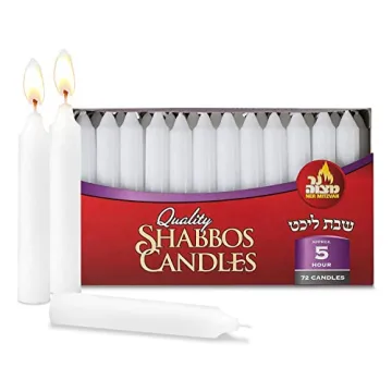 Ner Mitzvah Classic White 6-Inch Candles - Ideal for Shabbat and Special Events