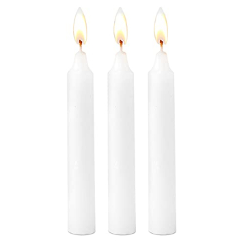 Ner Mitzvah Classic White Candles - 72 Bulk Pack