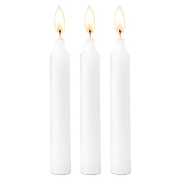 Ner Mitzvah Classic White Candles - 72 Bulk Pack