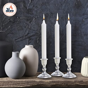 Ner Mitzvah Classic White Candles - 72 Bulk Pack