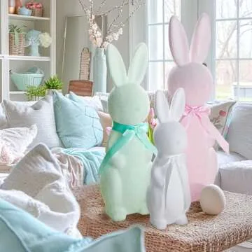 MOREDOTS Flocked Bunny Kit for Charming Easter Decor