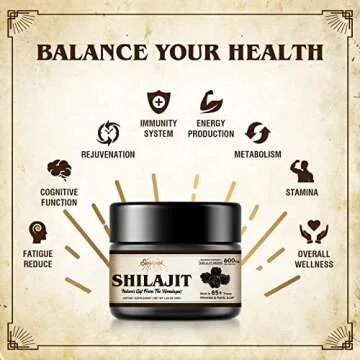 Shilajit Pure Himalayan Organic Shilajit Resin - 600mg Maximum Potency Natural Organic Shilajit Resin with 85+ Trace Minerals & Fulvic Acid for Energy, Immune Support, 30 Grams (1 Pack)