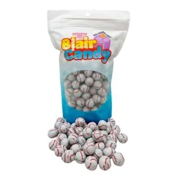 Chocolate Baseballs - 3 LB Resealable Stand Up Bulk Candy Bag (approx. 240 pieces) - Individually Fo...