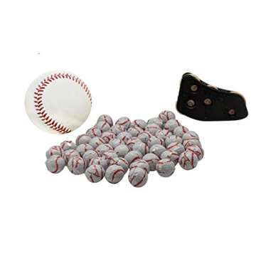 Chocolate Baseballs - 3 LB Resealable Stand Up Bulk Candy Bag (approx. 240 pieces) - Individually Foil Wrapped Mini Chocolate Balls - Sports Themed Bulk Candy