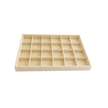 Premium Velvet Jewelry Display Tray - 24 Grids Organizer