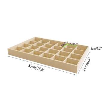 Premium Velvet Jewelry Display Tray - 24 Grids Organizer