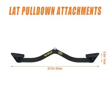 BLUSLM LAT Pull Down Bar for Cable Machine, LAT Pulldown Attachments T Bar V Bar Cable Attachment, B...