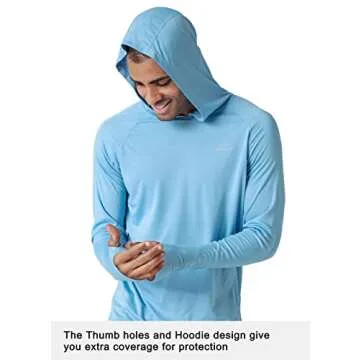Willit Men's Sun Shirts UPF 50+ Rash Guard Long Sleeve Sun Protection Hoodie SPF UV Fishing Lightwei...