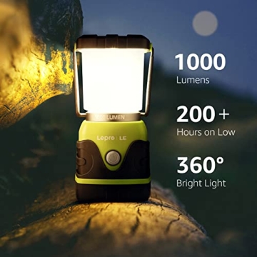LE 1000LM LED Camping Lantern with 4 Light Modes