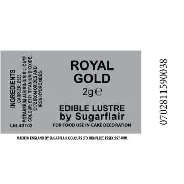 SugarFlair Edible Lustre Powder Colours ROYAL GOLD - Transform Your Baking into Art