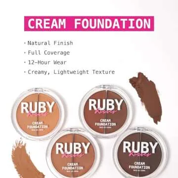 Ruby Kisses 3D Face Creator Cream Foundation, 12 Hour Wear