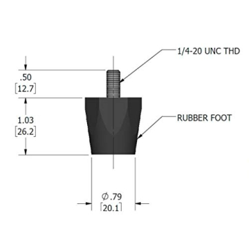 Adjustable Rubber Bumper Feet for Enhanced Stability